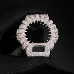 Carcasa de Reloj de Lujo con Diamantes Pavé, Logotipo Personalizado, Cubierta de Repuesto para Reloj Inteligente de Metal, Oro, Plata, Negro Rosa - Product Image 6