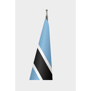 Drapeau du Botswana personnalisé 3x5 pieds, style fanion, avec impression numérique sur polyester, plastique, aluminium, fibre de verre, pour mât de drapeau - Product Image 3