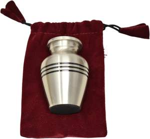 Urnas pequeñas de cremación de aluminio hechas a mano para cenizas humanas-Urna para cenizas humanas y mascotas-Urna de recuerdo con tamaño de 2,75 pulgadas - Product Image 2