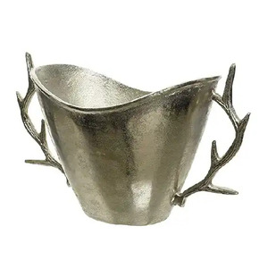 Enfriadores de vino Cubo de hielo de metal de acero inoxidable con asas de filete de caballo Cubo de hielo de champán de fiesta Enfriador de vino - Product Image 4