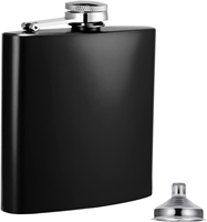 Botella de whisky clásica de acero inoxidable ecológica de 8 oz, a prueba de fugas, con recubrimiento en polvo, personalizable, ideal para regalo de bodas y fiestas.