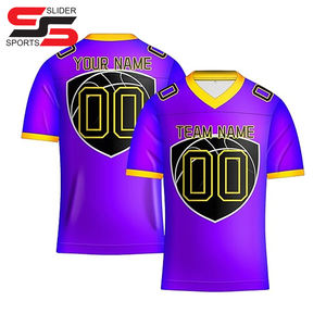 Camiseta de fútbol personalizada para jóvenes y adultos al por mayor, camiseta de fútbol americano lisa de poliéster de malla en blanco, kit de fútbol del equipo universitario - Product Image 5