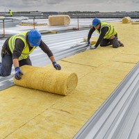 Rouleau de laine de roche ignifuge A1, isolation en laine minérale haute densité pour toitures et murs de bâtiments