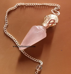 Belles pendules de radiesthésie en quartz rose faites à la main Pendules de pierres précieuses Feng Shui Vente de cristaux Guérison Reiki Gemmes spirituelles - Product Image 2