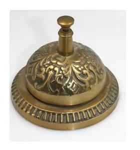 Campana de Escritorio de Latón Más Vendida, Acabado Dorado, Campana Decorativa de Mesa para el Hogar, Hotel, Restaurante - Product Image 4