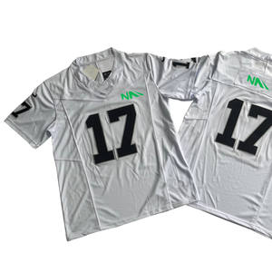 Camiseta de uniforme de entrenamiento de fútbol americano con ajuste holgado de tela de poliéster ligero ideal para prácticas de equipo y ropa de gimnasio - Product Image 2