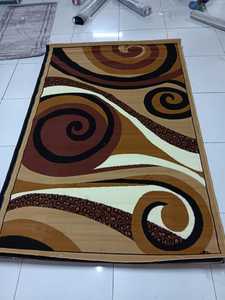 Tapis Adiva turc en polyester shaggy, tissé jacquard, fabriqué à la machine, à poils longs, rembourré, réversible, lavable, antibactérien, moyen - Product Image 5
