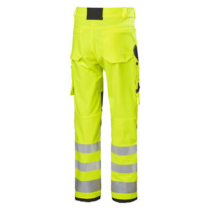 Pantalones de trabajo informales de alta visibilidad para hombre, características de seguridad reflectantes, cintura media elástica, cordón, bolsillos impermeables, bolsillos de carga - Product Image 4
