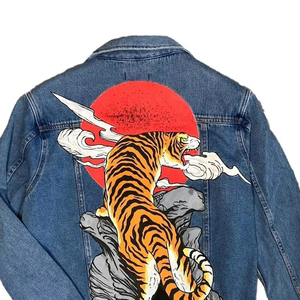 Nueva llegada Material ligero y transpirable Top fabricante High Street Denim Jacket 100% calidad secado rápido hombres Denim - Product Image 2