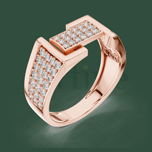 Bague de fiançailles en argent sterling 14K avec motif de halo - Product Image 1