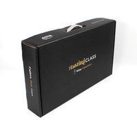 Cajas de Cartón Corrugado Negras Personalizadas para Botellas de Vino con Asa, Materiales Reciclados, Embalaje Ecológico