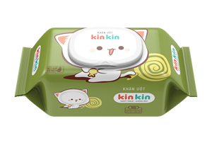 Lingettes humides pour bébé KinKin OEM, 30 pièces, soin de la peau sensible, tissu non tissé à haute teneur en rayonne, stériles, sans agent fluorescent, en provenance du Vietnam - Product Image 2