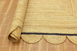 Exclusive Genuine Jute Braided Handmade Trendy Natural Jute <b>Rug</b> Eco Friendly Hand Braided <b>Rug</b> Customized Logo Whole Sale Price - Product Image 3