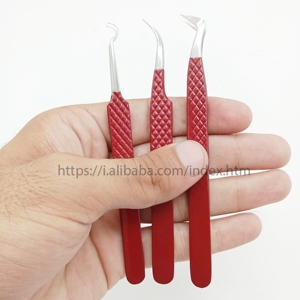 Pinzas de pestañas multicolores con recubrimiento de papel de etiqueta privada Volumen de pinzas de extensión de pestañas de MOQ bajo con punta de fibra - Product Image 5