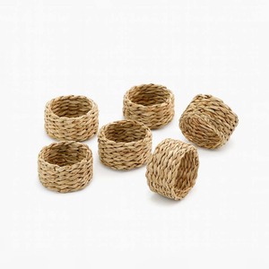 Porte-serviettes en paille de mer naturelle tendance, prix bas, anneaux de serviettes en herbe de mer - Product Image 2