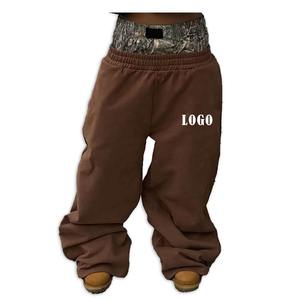 Pantalon à la mode personnalisé Baggy Streetwear Pantalon de jogging ample Camouflage Jambes droites Pantalon pour homme Droit Courbé Rayé - Product Image 3