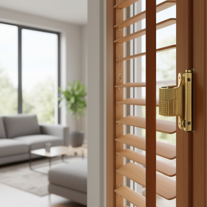 Hettich 14mm Brass Single-Mortise Cylindrical Hinge Machined for Drilling for <b>Blinds</b> Shades & Shutters - Product Image 3