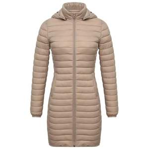 Chaqueta Larga Acolchada para Mujer, Gruesa, Transpirable, con Capucha, Abrigada para Otoño/Invierno - Product Image 1