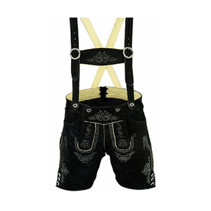 2024 pantalones cortos de cuero Oktoberfest tradicionales respetuosos con el medio ambiente de cuero genuino Casual corto sublimado logotipos servicio OEM al por mayor - Product Image 1