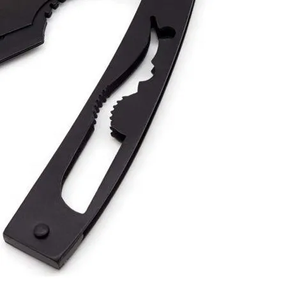 Wholesale Professional Solid Stainless Steel Straight Shaving Razor Custom Logo Black Coated - Product Image 5