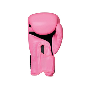 Gants d'entraînement de boxe en cuir PU rose avec fermeture velcro au poignet pour un usage unisexe - Product Image 2