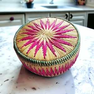 กล่องชาปาตีหญ้าซิกกี้ธรรมชาติทอมือ ราคาดีที่สุด เป็นมิตรกับสิ่งแวดล้อม พร้อมฝาปิด สำหรับใช้ในบ้าน - Product Image 4