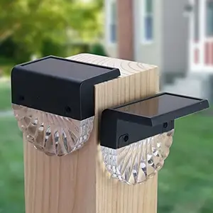 Solar Step Lights Outdoor Fence Garden Decorative 2 Lighting Modes,Acrylic Bubbles Warm White/RGB Color Solar Deck Lights