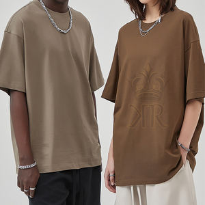 T-shirt à col rond de Style High Street pour femmes 100% coton respirant séchage rapide impression personnalisée T-shirt à manches courtes surdimensionné solide - Product Image 6