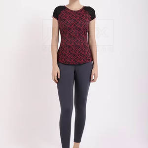 เสื้อยืดลำลองสำหรับผู้หญิงผ้าฝ้ายระบายอากาศดีมีลายพิมพ์ที่ดีที่สุดสำหรับฤดูร้อน - Product Image 4