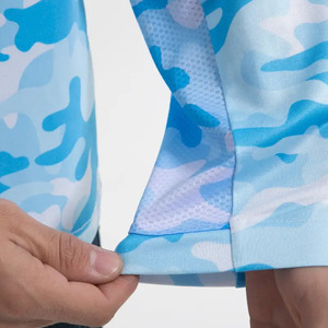 Sweat à capuche de pêche camouflage personnalisé pour hommes chemise de sport à séchage rapide et respirante 100% Polyester grande taille - Product Image 3