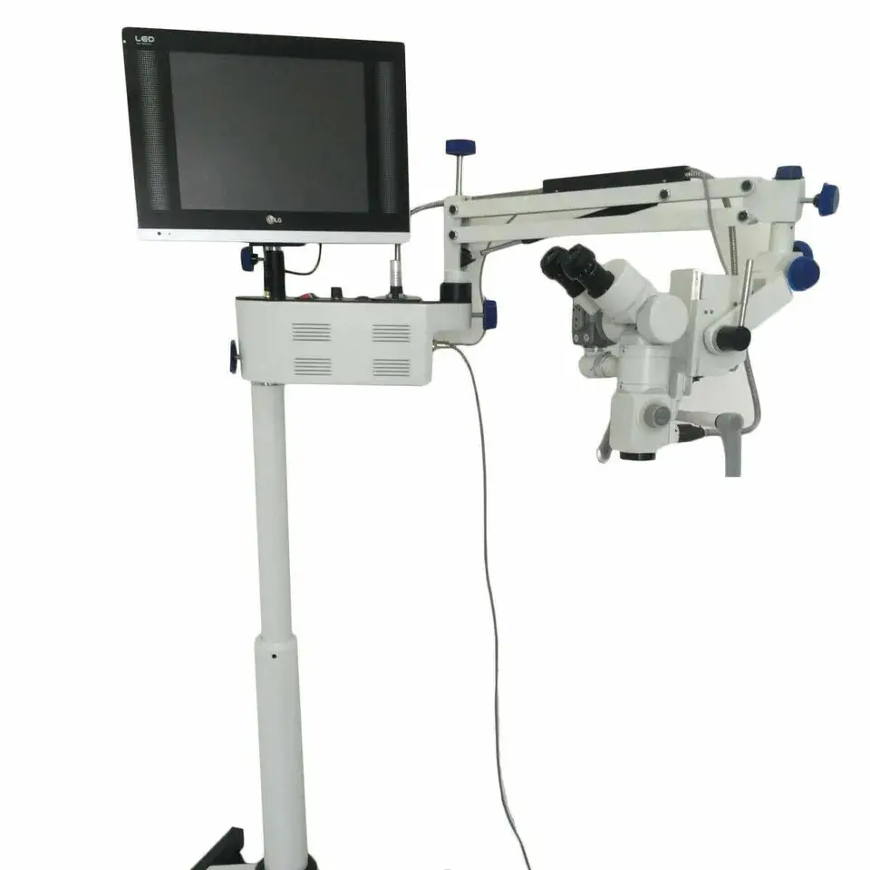 SCIENCE & SURGICAL MANUFACTURE SURGICAL PLASTIC SURGERY OPERATING MICROSCOPE COAXIAL THROUGH THE LENS FIBER OPTIC CABLE...