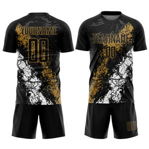 Tenue de football pour hommes, uniforme de football en polyester sublimé, kit d'uniforme de football pour équipe adulte avec nom et numéro - Product Image 2