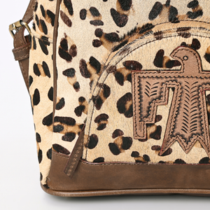 Sac à dos en cuir de vachette à poils, fait main, style western, unisexe, pour voyage - Product Image 2