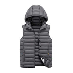 เสื้อกั๊กผู้ชายกันน้ำ รักษาสิ่งแวดล้อม กันลม ไซส์ใหญ่ ผ้าขนสัตว์ อุ่นสบายสำหรับฤดูหนาว สไตล์ลำลอง ไม่มีแขน หลายกระเป๋า แฟชั่นแนวสตรีท - Product Image 4