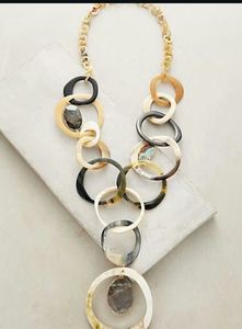 Collier en corne fait main tendance et écologique pour femmes, cadeau de fête de Noël personnalisé, vente en gros - Product Image 4