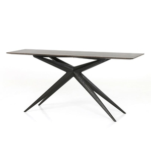 Mesa de consola de diseño moderno de lujo en metal de hierro para entrada de puerta de entrada de sala de estar con tapa de mármol - Product Image 4