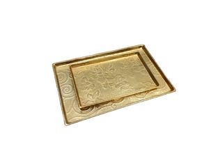 Bols et plateaux artisanaux en aluminium Design Art Déco pour la décoration intérieure Décorations de salon polyvalentes pour le Ramadan - Product Image 5