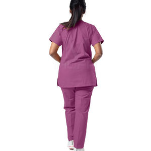 Uniforme médico de punto de color sólido para mujer, uniforme médico impreso de diseño personalizado para uso hospitalario, ropa de calle transpirable - Product Image 5