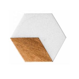 Dernier lot de 4 sous-verres en marbre et bois pour café boisson thé sous-verres pour table Dinig sous-verres modernes pour décor de cuisine à la maison - Product Image 6