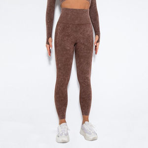 Leggings de gimnasio de cintura alta con estampado personalizado para mujer, moda transpirable de secado rápido, las últimas mallas deportivas en talla grande al por mayor - Product Image 3