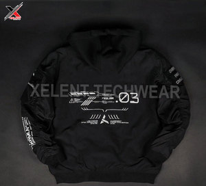 แจ็คเก็ตบอมเบอร์สำหรับผู้ชายเสื้อโค้ทผ้าโพลีเอสเตอร์สำหรับ100% - Product Image 3