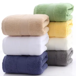 Eco-Friendly stile Super morbido assorbente asciugamano da bagno 100% cotone di alta qualità cotone spesso assorbente asciugamano da bagno