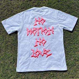 Fabricantes de camisetas de ropa de calle peso pesado 240Gsm 280 Gsm camiseta en blanco algodón personalizado peso pesado Puff impresión camiseta - Product Image 6