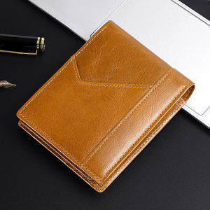 Cartera de cuero PU minimalista para hombre, diseño de rayas cortas recién llegado con cierre abierto y forro de poliéster - Product Image 4