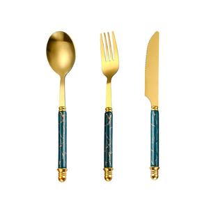 ชุดช้อนทองเหลืองขัดเงาคุณภาพสูงดีไซน์เป็นเอกลักษณ์สินค้าขายดีสำหรับบ้านและร้านอาหาร - Product Image 3