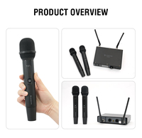 Système de microphone sans fil UHF à 2 canaux Musiccube G-70, double micro dynamique