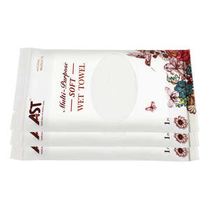 Toalla Húmeda Desechable de Algodón Personalizable, 23x23cm, Aroma a Jazmín, 16g, Empaquetada Individualmente - Product Image 1