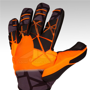 High Quality Professional <b>Leather</b> <b>Football</b> Gloves for Goalkeepers Breathable Protective Fingers - Product Image 4