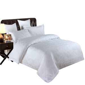 Literie en satin d'hôtel de haute qualité pleine grandeur 100% coton motif imprimé King Size adulte qualité bambou soie draps hôtels - Product Image 1