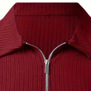 Material totalmente personalizado de la mejor calidad, camisas ajustadas con cuello de cremallera, camisas ajustadas con cuello de cremallera para hombres recién hechas - Product Image 3